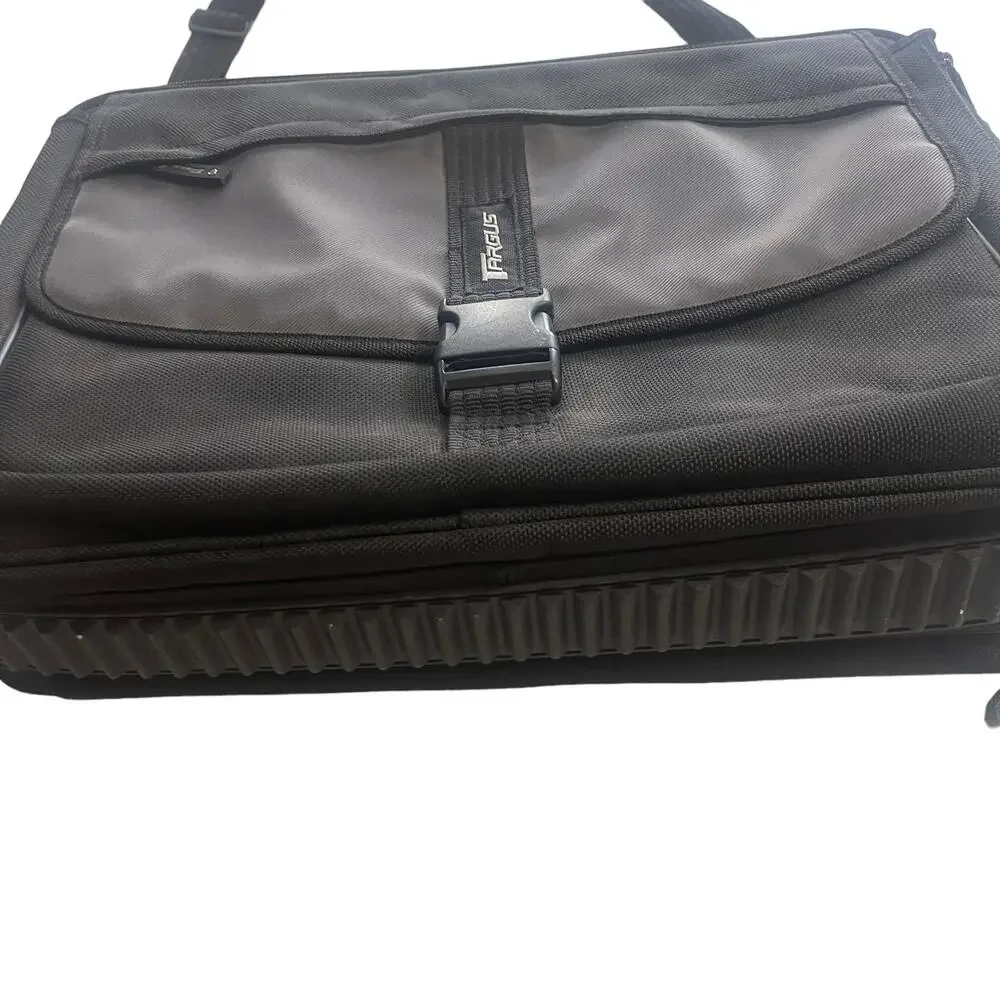 Targus Black Laptop‎ Work Office Black Grey Strap Laptop Shoulder Bag